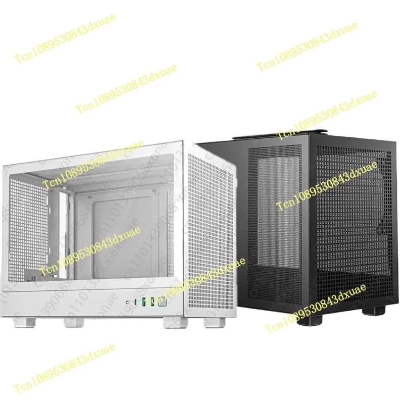 Фото Корпус CH160 ITX с боковой сетчатой панелью и ручкой, для длинных видеокарт, блок питания ATX, Type-C №3