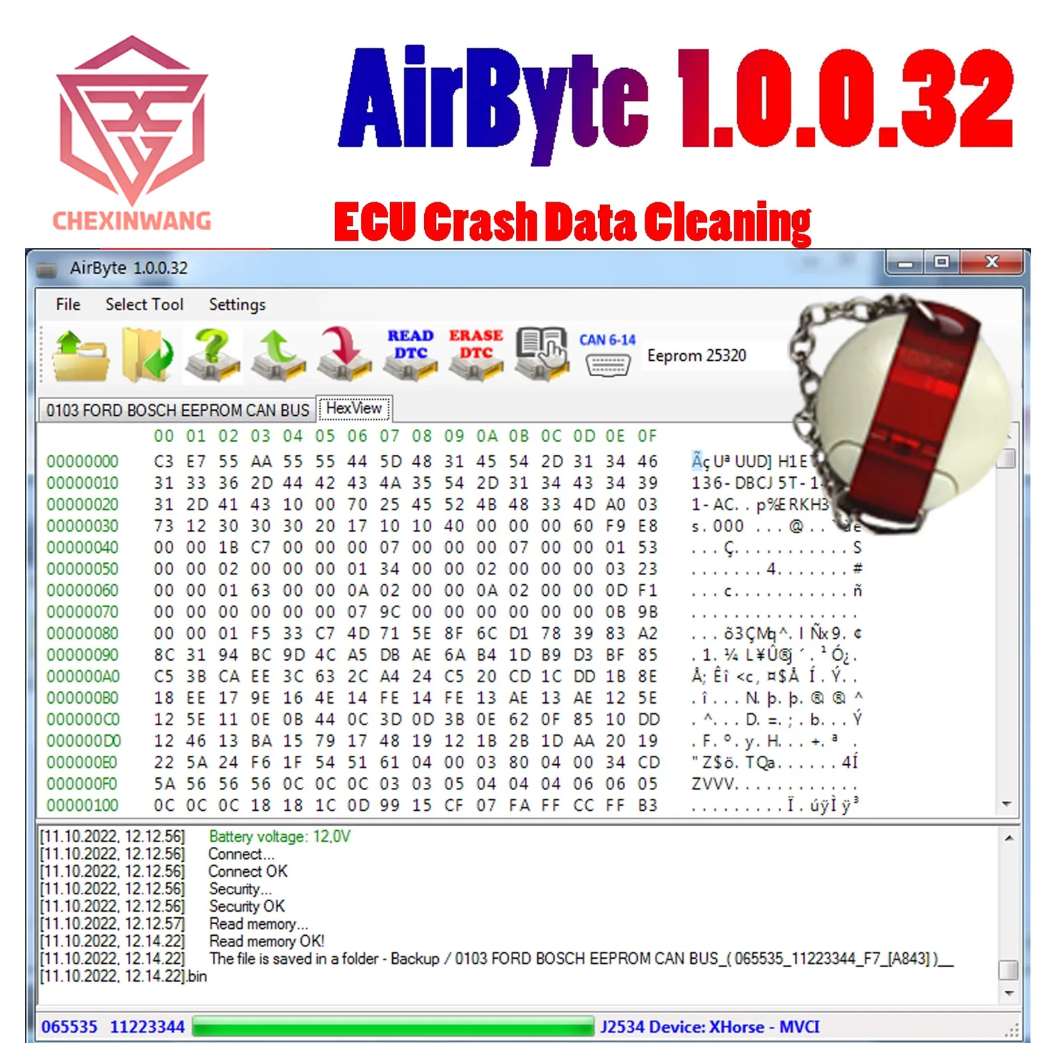 

Полная версия программного обеспечения AirByte J2534 1.0.32, данные об аварии в SRS ECUs через адаптер J2534, работает с открытым портом MVCI SM2 2