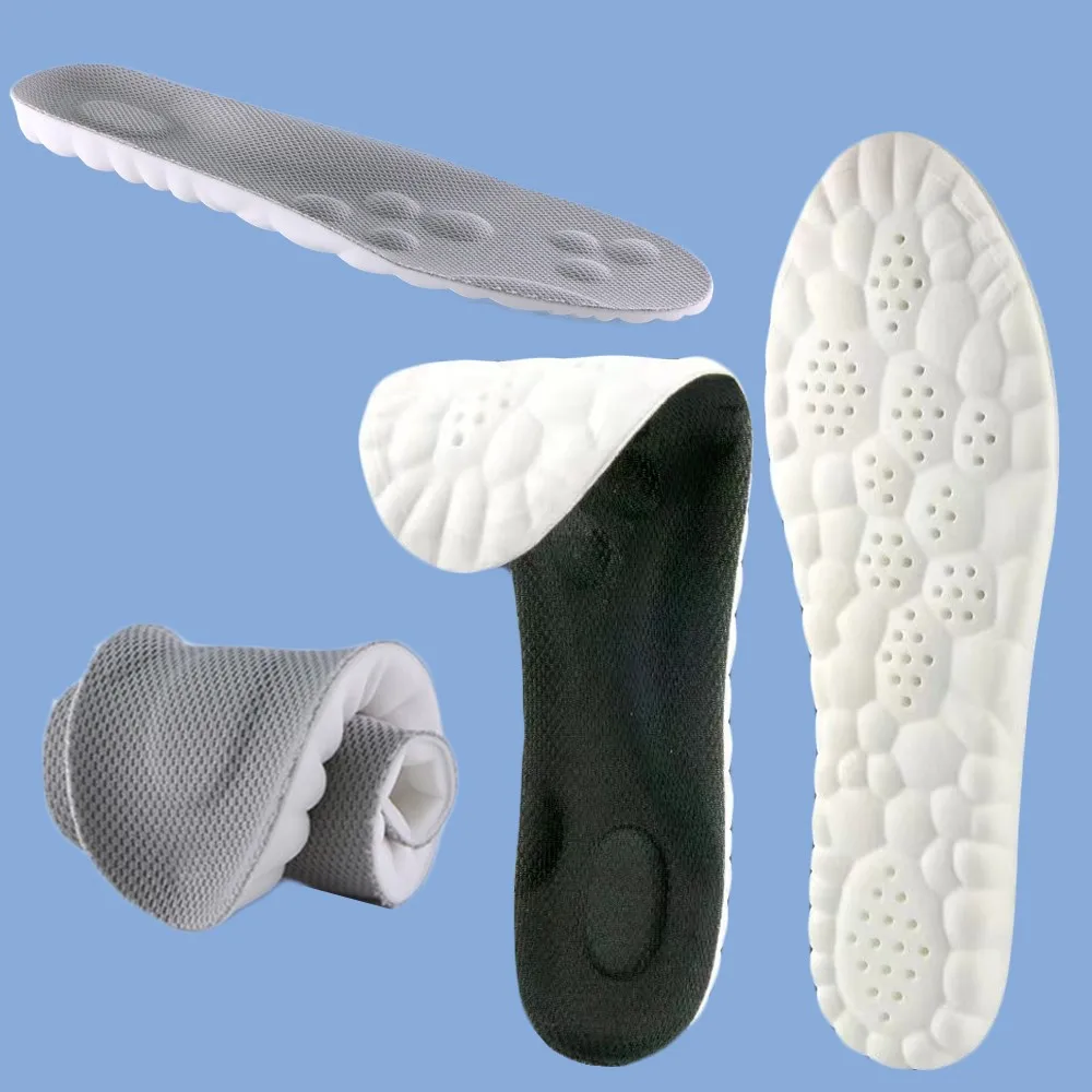 4D Massage Shoes Insoles Soft High Elastic Sports Insole for Shoe  Men Foot Arch Support Orthopedic Inserts Running Accessories