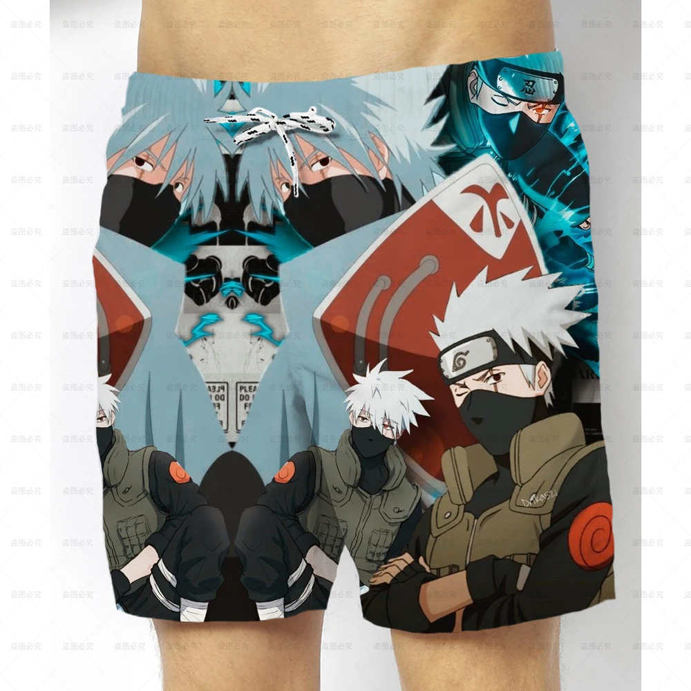 

3D printing breathable loose quick-drying shorts Naruto Kakashi shorts beach summer men's two-dimensional fashion leisure