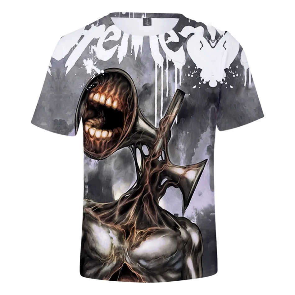 Детская футболка с 3D-принтом головы сирены для малышей мультяшная мальчиков и