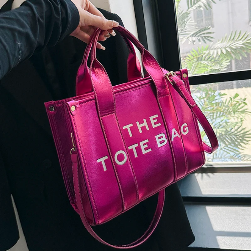 

Luxury Designer Handbags for Women 2023 New Leather Casual Tote Bag Fashion High Quality Shiny Letter Large Shoulder Bag ladies