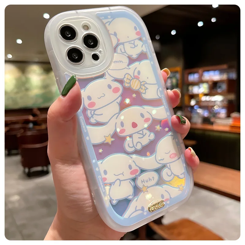 Kawaii Sanrio Iphone чехол Hello Kittys Cinnamoroll аниме силиконовый для телефона Iphone11 12 13 Xr Pro Max