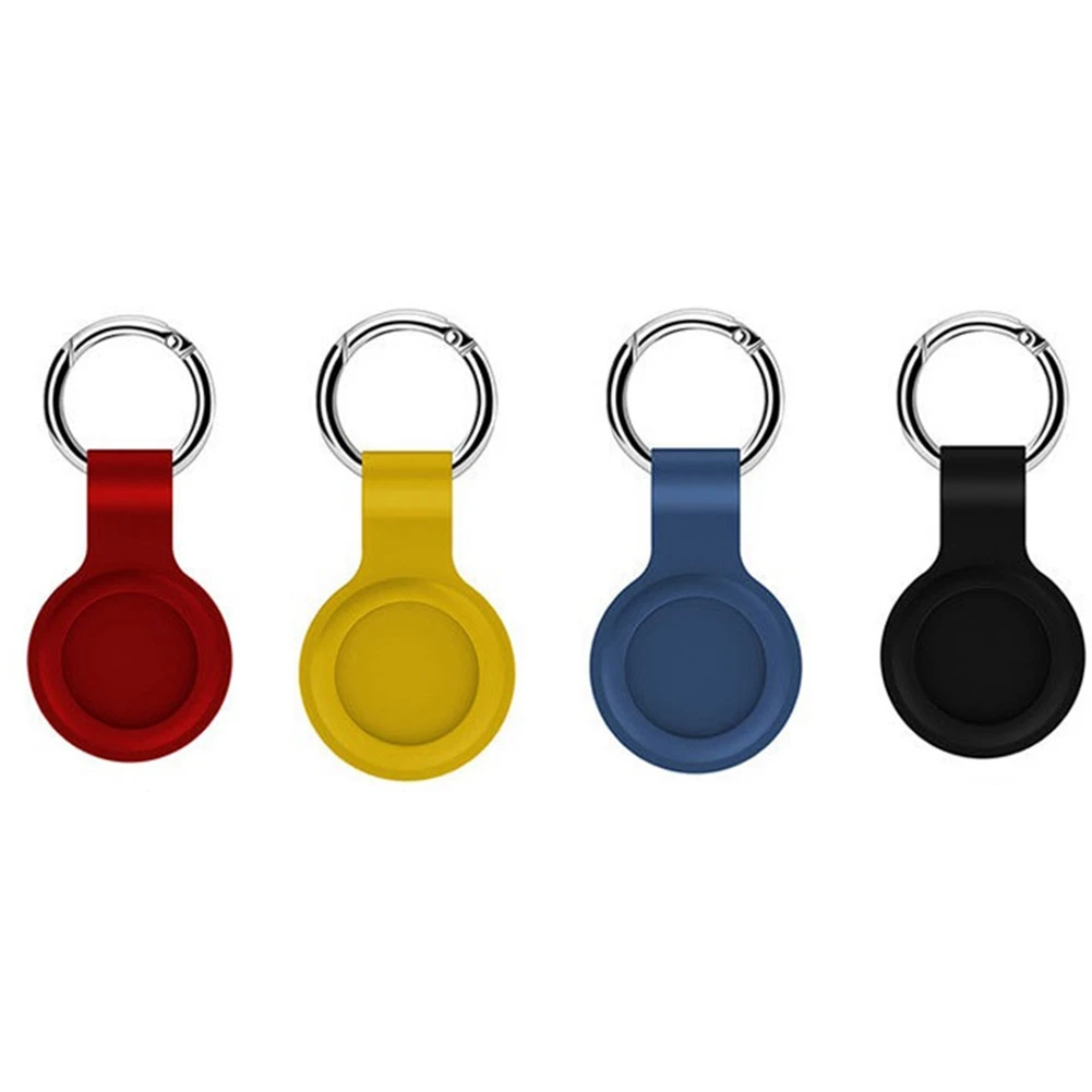 

4 Pcs Silicone Protective Cover For Airtag Protective Sleeve With Keychain Portable Scratch-Resistant Exposed Design