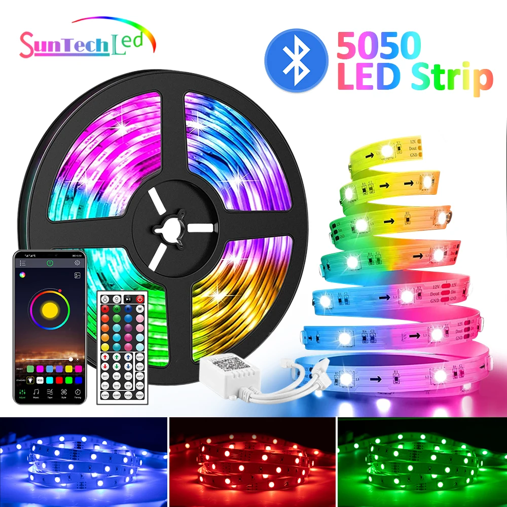 Led Strip Lights,Smart Led Strip for Bedroom,Color Changing Led Light Strips Music Sync RGB Led Lights with Remote Control
