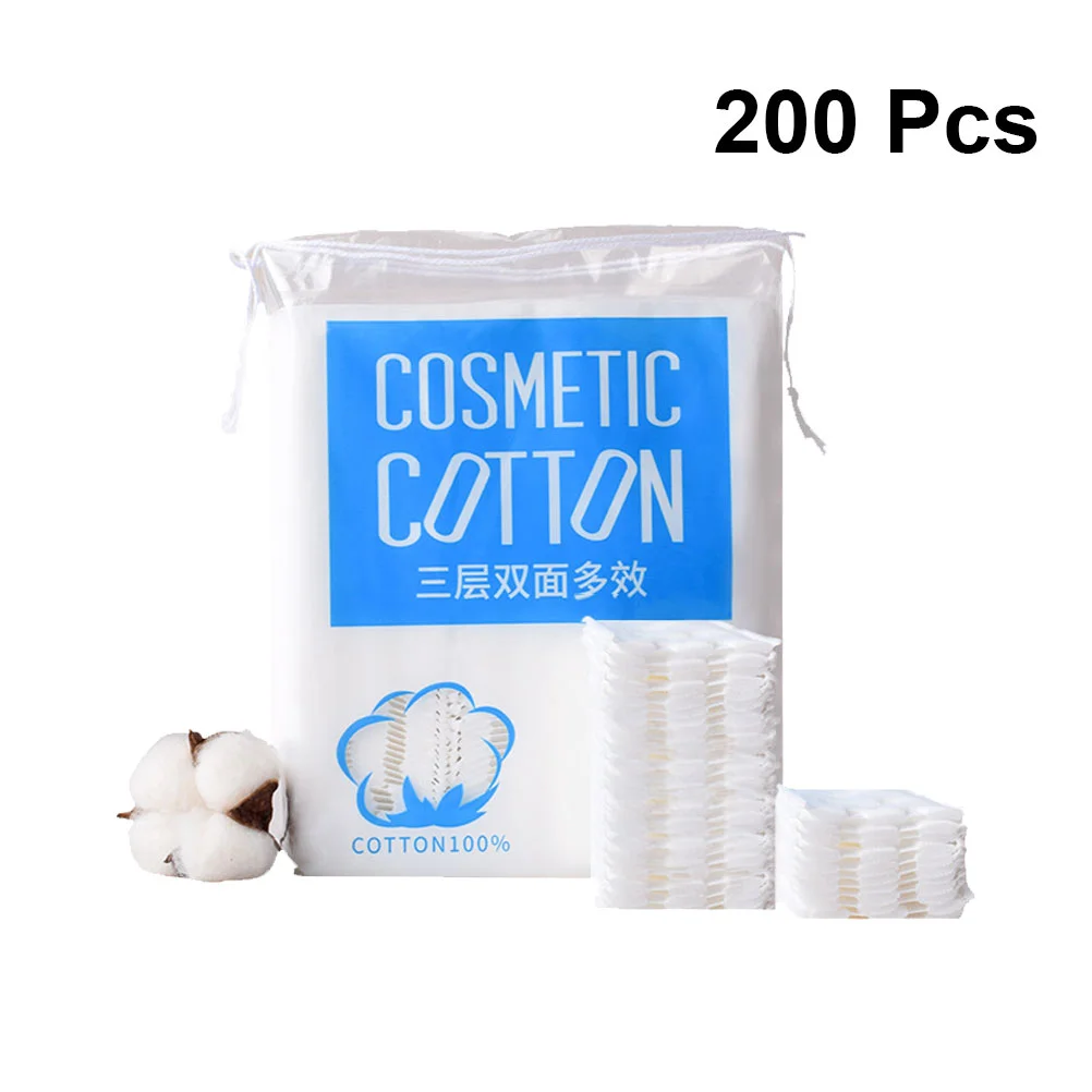

200Pcs Makeup Cotton Pads Makeup Clean Cushion Cleansing Pads Washable Makeup Pads Facecleaner Pad