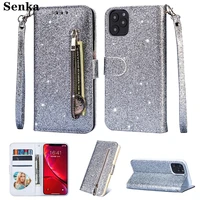 fashion glitter bling leather flip phone case for iphone 14 13 11 12 pro max xr x xs 7 8 plus se2022 fundas wallet bracket cover