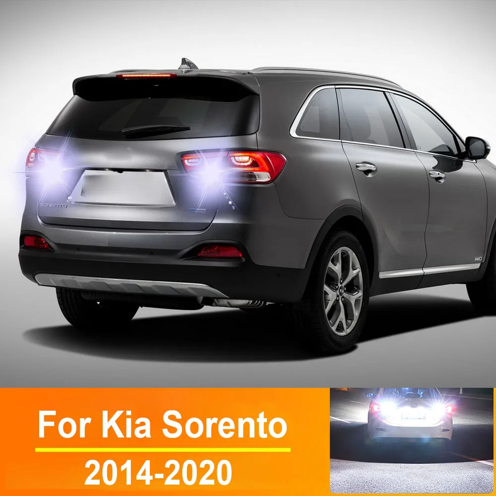 

2 шт. фонарь заднего хода для Kia Sorento 2014 2015 2016 2017 2018 2019 2020 запчасти аксессуары T15 светодиодная лампа резервного света Canbus