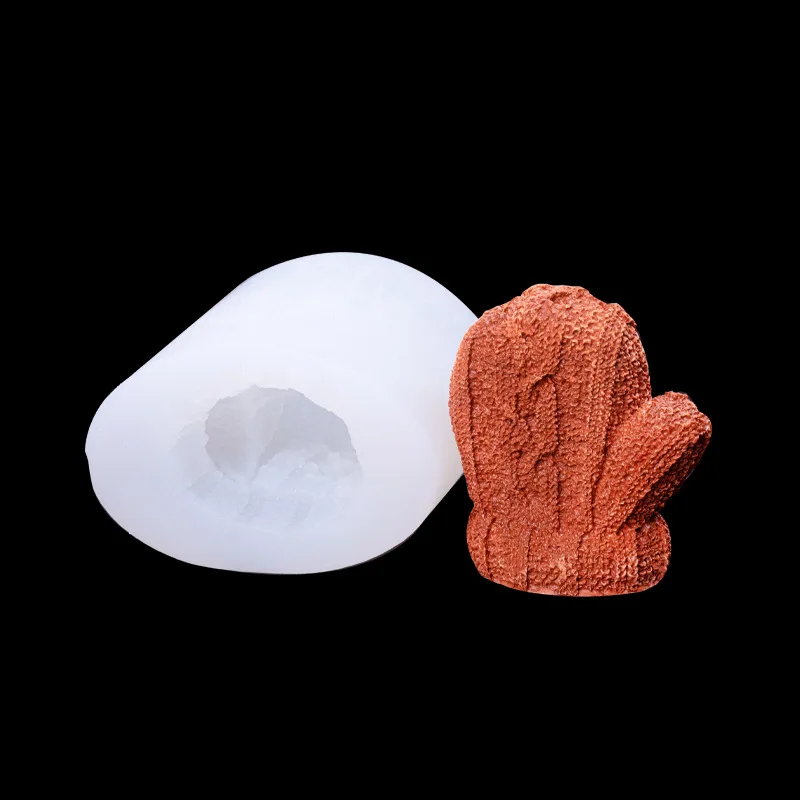 

Силиконовая форма для вязания шерстяных перчаток свечей Рождественская зимняя креативная форма для выпечки шоколада ручной работы форма д...