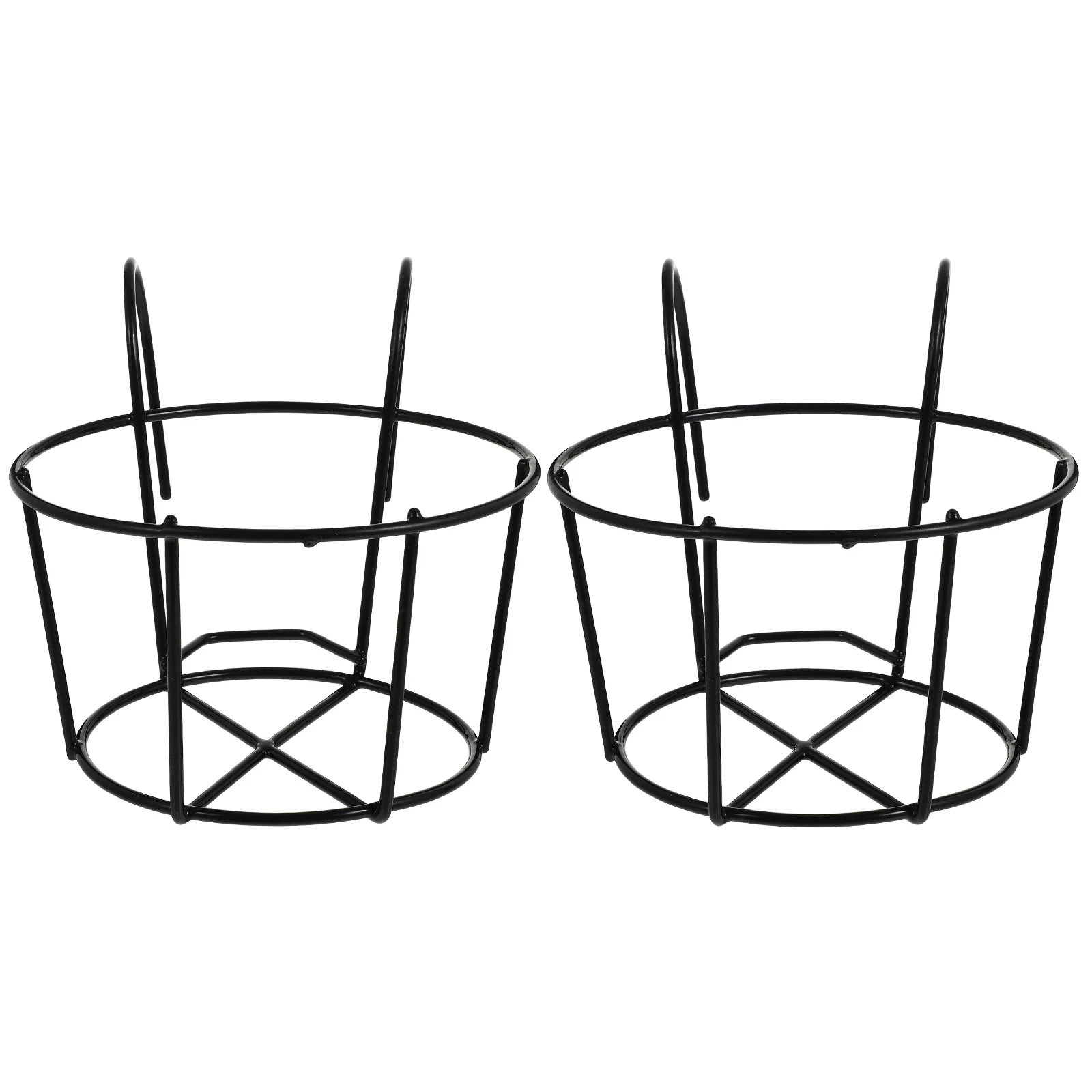 

Hanging Planter Holderflower Balcony Pot Railing Fence Basket Metal Over Stand Baskets Deck Planters Iron Rail Round Potted