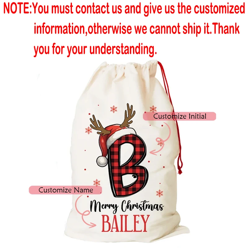 Персонализированная рождественская сумка для игрушек HGDTFF