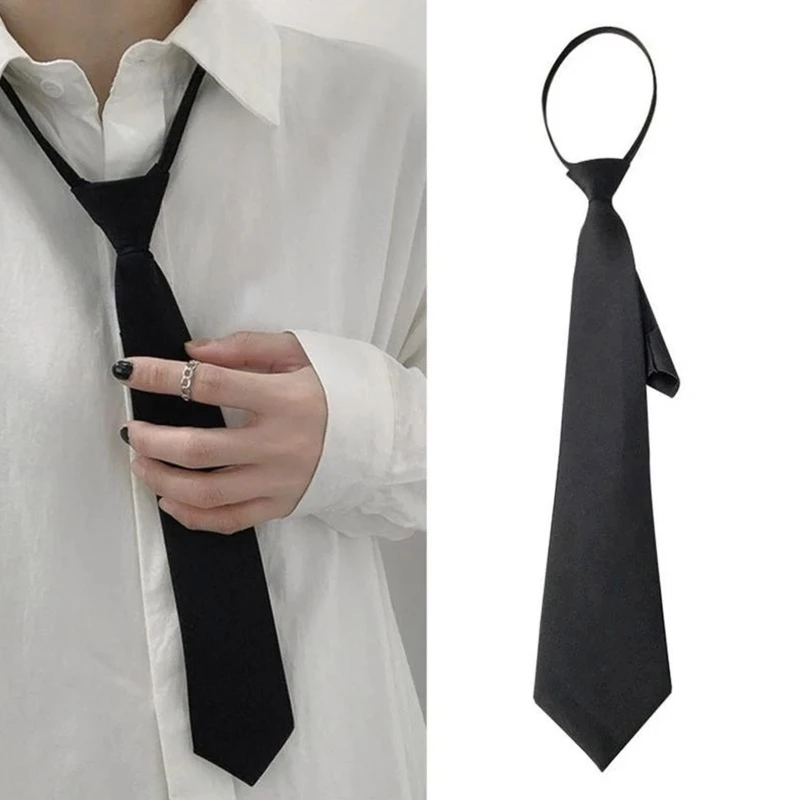

Children Elastic Tie Necktie Uniform Ties Decorative Long Skinny Tie Casual All-Match Necktie JK Uniform Tie Knot Free Y1QD