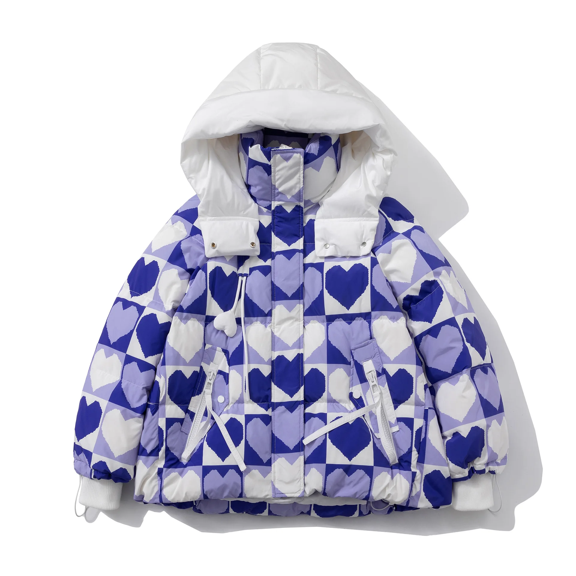 Coats Winter Clothes Women Love Short Cotton Clothing 2022 New Fashion Small Print Small Niche Cotton Coat Coat Women
