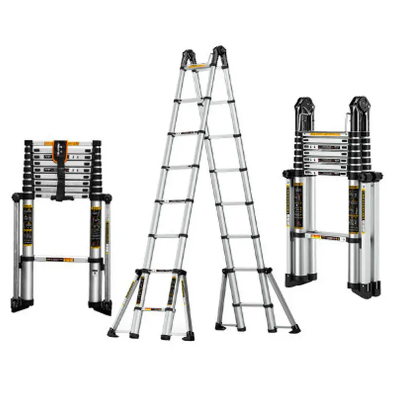 

2.9M+2.9M Aluminum alloy telescopic ladder herringbone ladder project straight ladder folding ladder eight foot ladder anti-tip