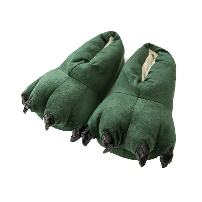 Family Kigurumi Pajamas Green Dinosaur Animal Onesie Cosplay Costume Pajamas For Kids and Adults With Slippers