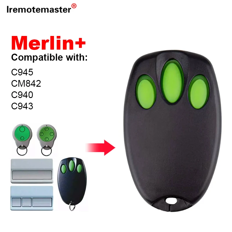 Фото Для MERLIN + C945 CM842 C940 C943 CM844 CM128 HE60 MGA600 MT60 MT800 пульт дистанционного управления гаражными воротами 433,92 МГц командный передатчик №4