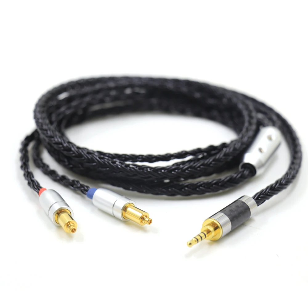 Haldane Bright-Black High Quality 16 core Headphone Replace Upgrade Cable for SHURE SRH1440 SRH1540 SRH1840 Earphone enlarge