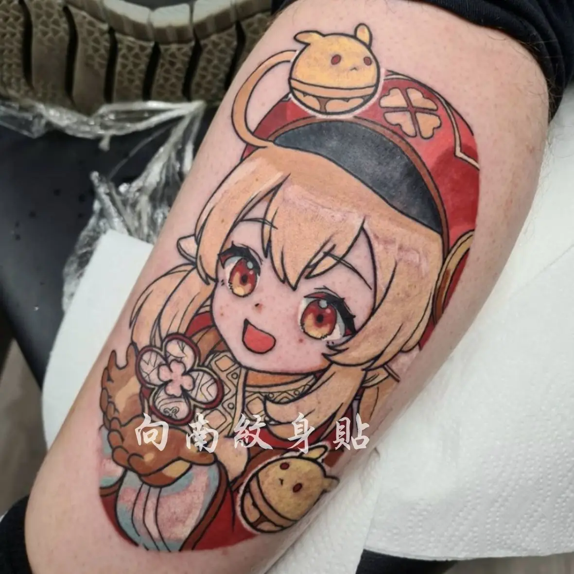 Наклейки-татуировки для косплея Хэлли из игры «Genshin Impact», Мультяшные милые временные татуировки с лоли, мондштат, западные рыцари, искусственная татуировка