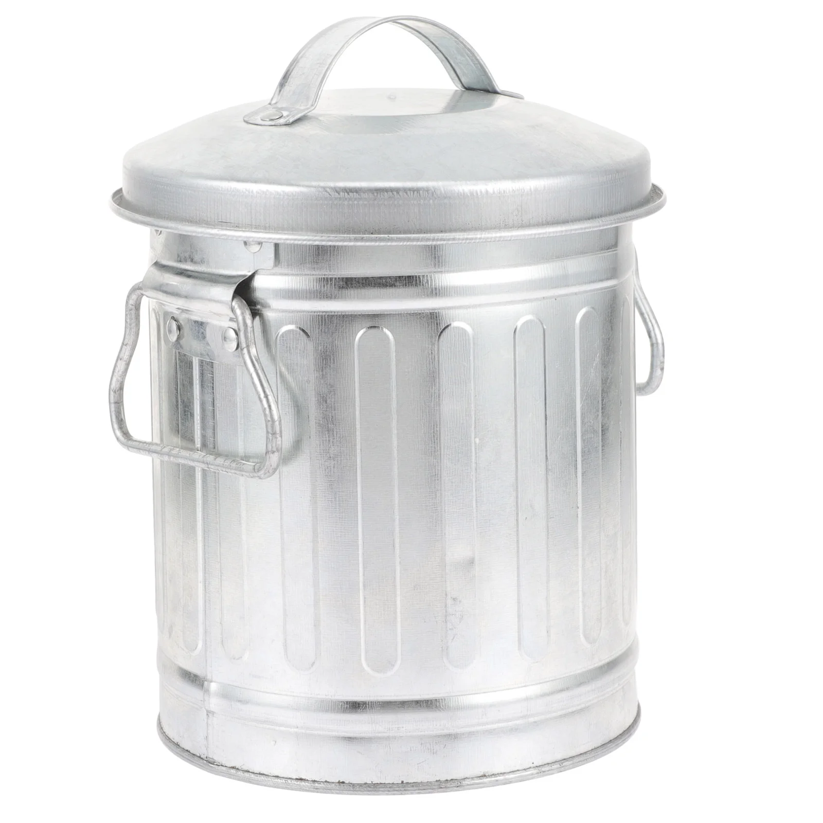 

Pen Holder Tin Flower Bucket Office Vintage Decor Counter Garbage Bin Iron Home Can