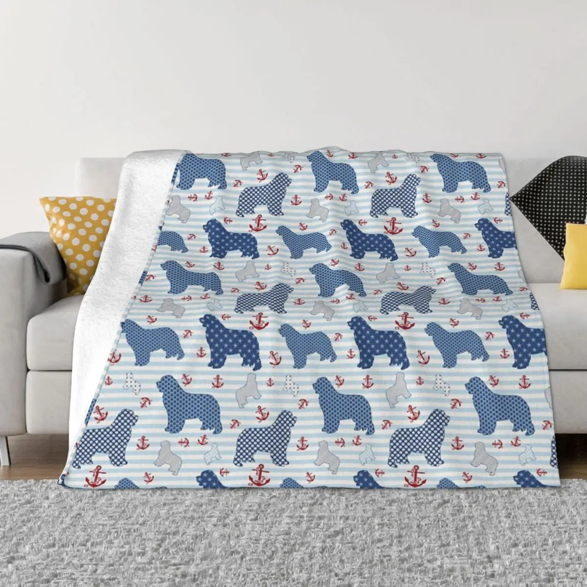 Домашнее коленное одеяло морской тематики Newfie парные одеяла индивидуальное