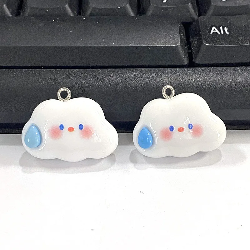 10 шт. 25x22 мм подвески из смолы в виде ярких капель дождя