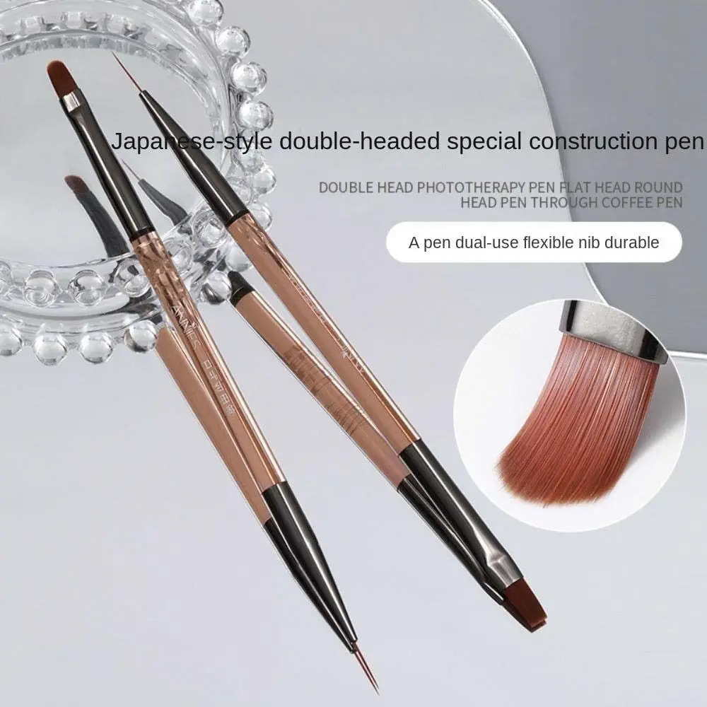 

1PC Double-ended Nail Art UV Gel Extension Brush Stripe Line Lining Dot Detail Brush Nail Accessory