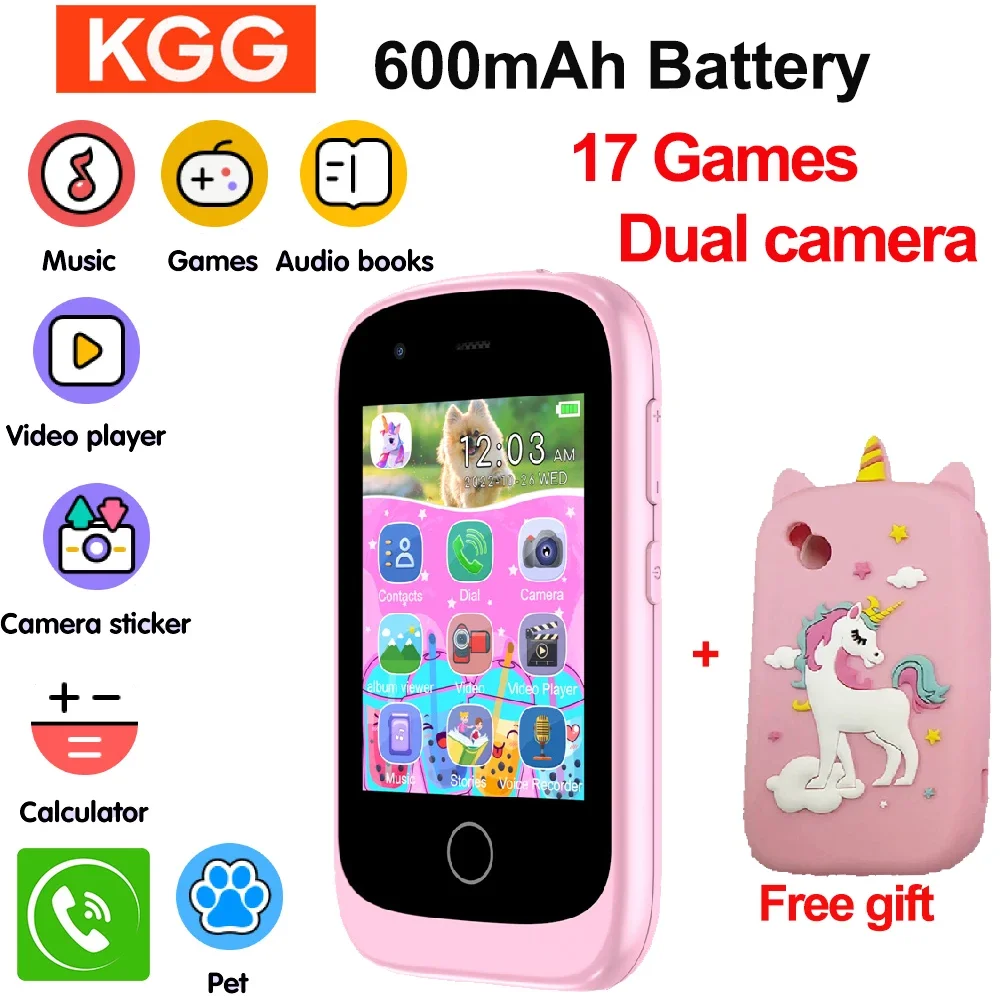 Детские Умные Часы 2G С Функцией Вызова SOS Двойная Камера Музыкальный Плеер