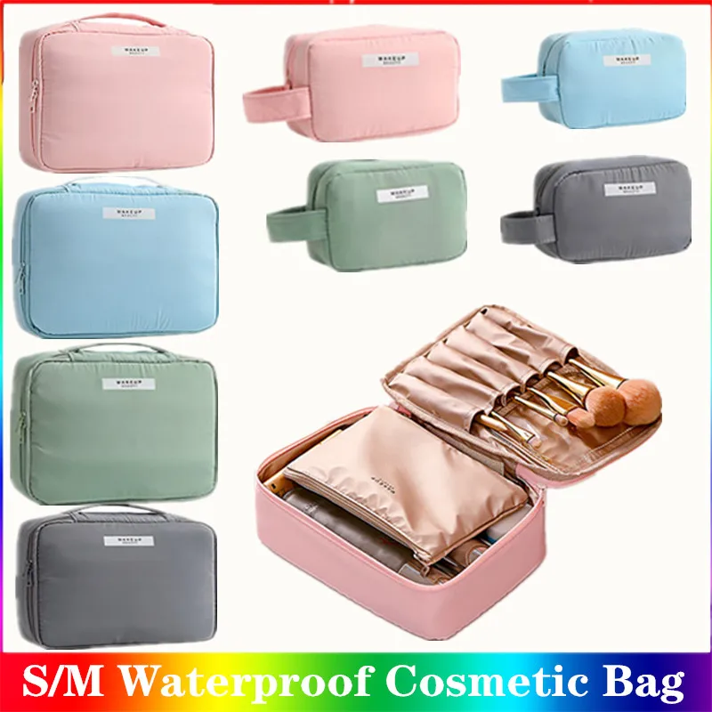 

Large Capacity Waterproof Wash Bag Travel Portable Cosmetic Bag Casual Women Storage Bag