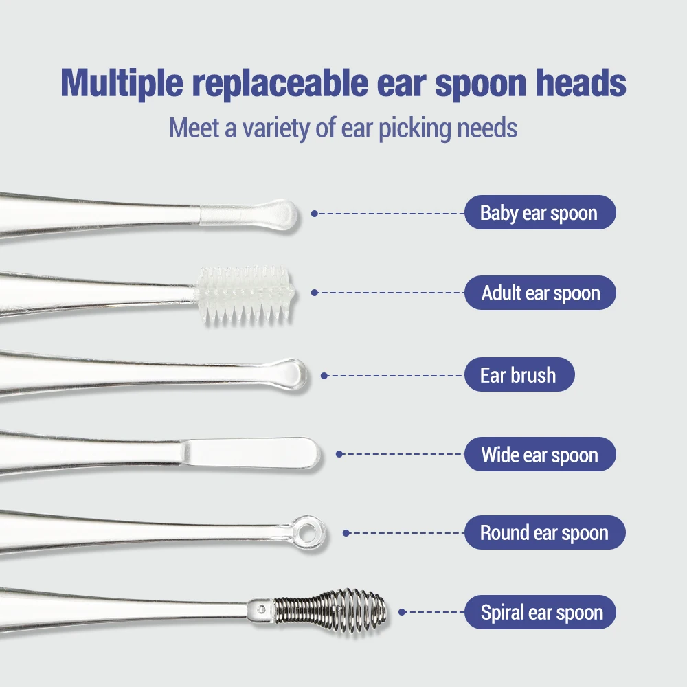 Инструмент Для Чистки Ушей 6-в-1 Детей И Взрослых Легкий Светящийся Массажер С