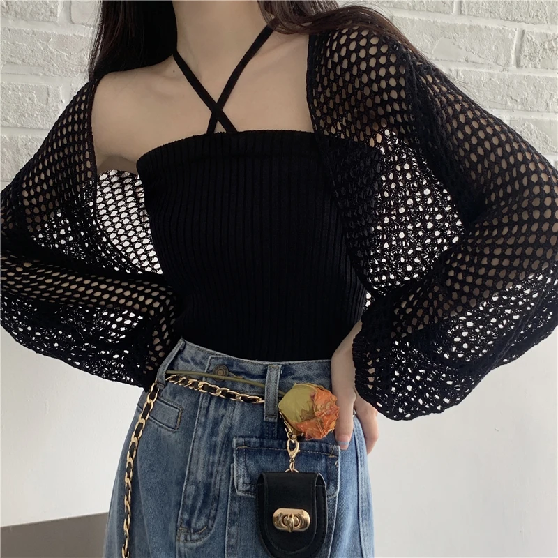 

Fall 2022 Women New Hot Selling Crop Top Sweater Cardigan Women Korean Fashion Netred Casual Knitted Tops Dropshipping BVy1201