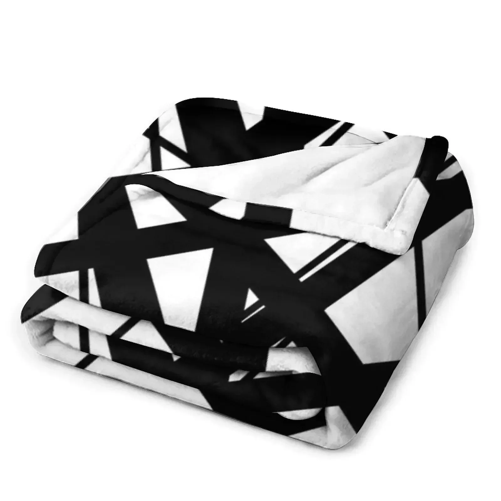 EVH: аутентичный дизайн в черно-белую полоску (чисто-белый) Плед Фланелевая ткань