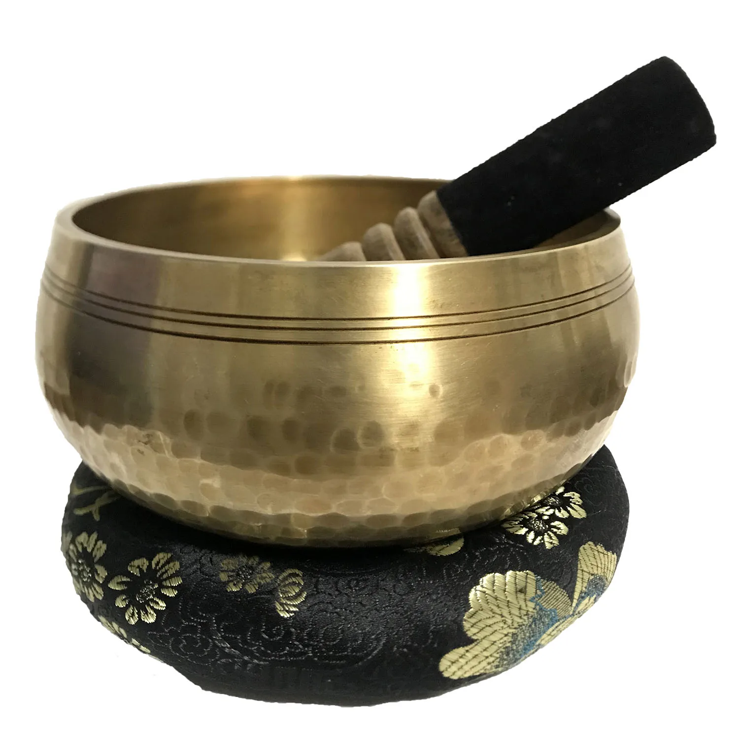 

Tibetan Bowl Set with Mallet and Cushion Singing Bowls for Meditation Yoga Chanting Sound Healing Hand Beaten in Nepal