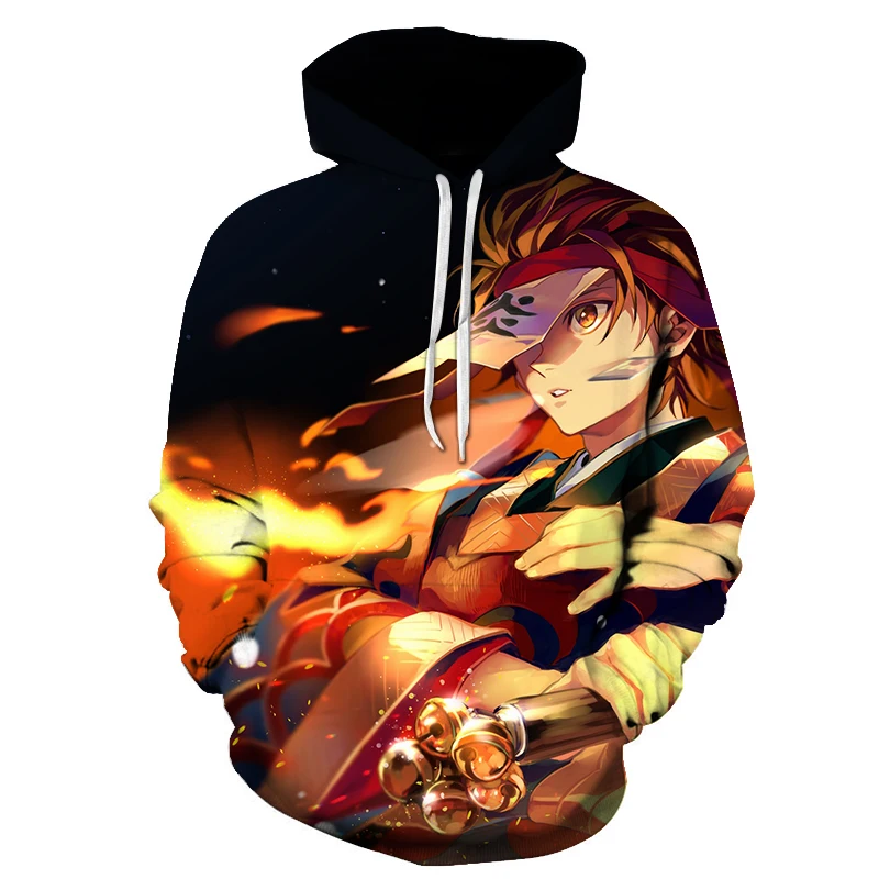 

Anime Kimetsu No Yaiba 3D Graphic Hoodie Men Sweatshirts Harajuku Fashion Girls Kawaii Tops New Style Pullovers Boy Girl Coat