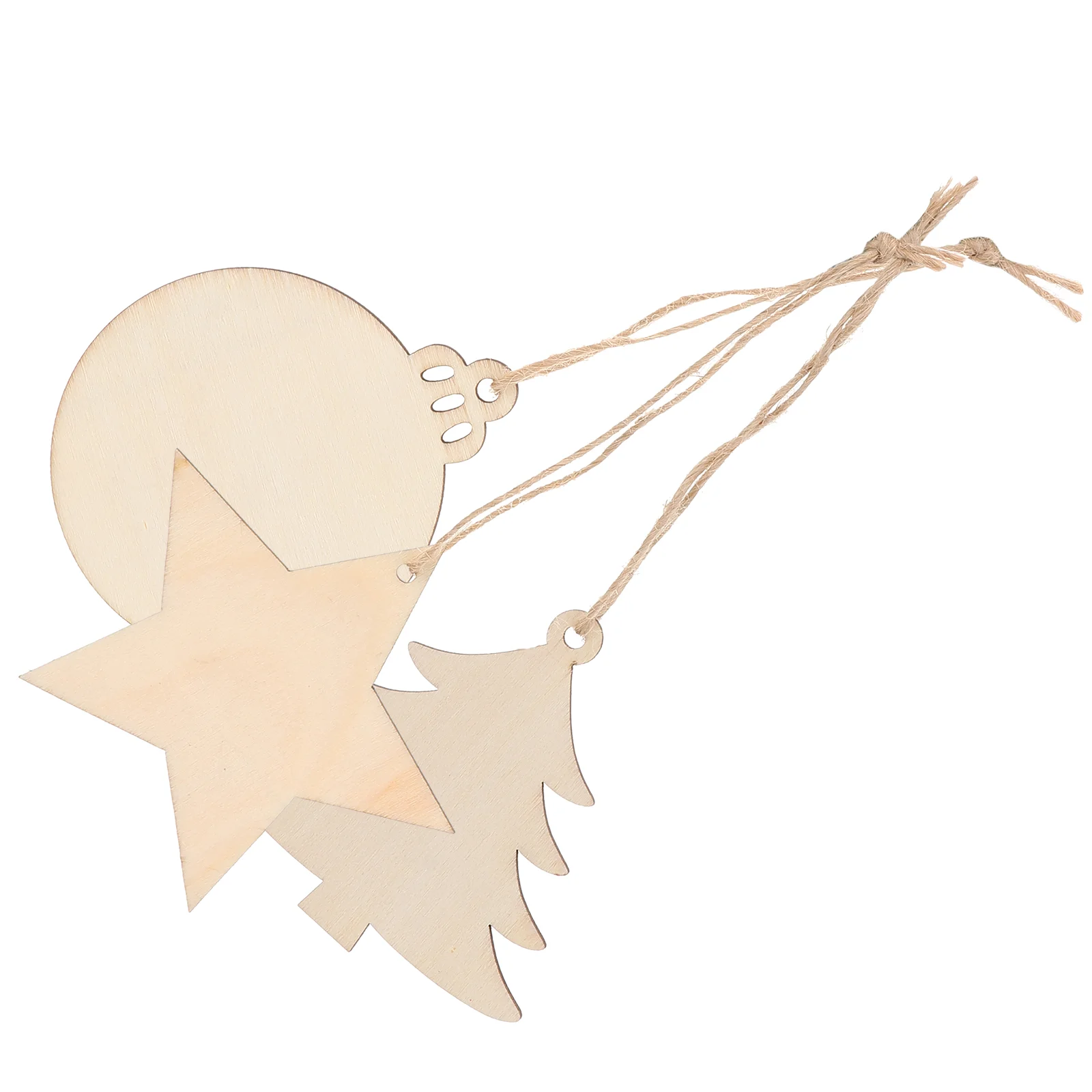 

30 Pcs Christmas Party Supplies Nativity Ornaments Kids Star Wooden Cutouts Holiday Round Slices Nativity Crafts Kids