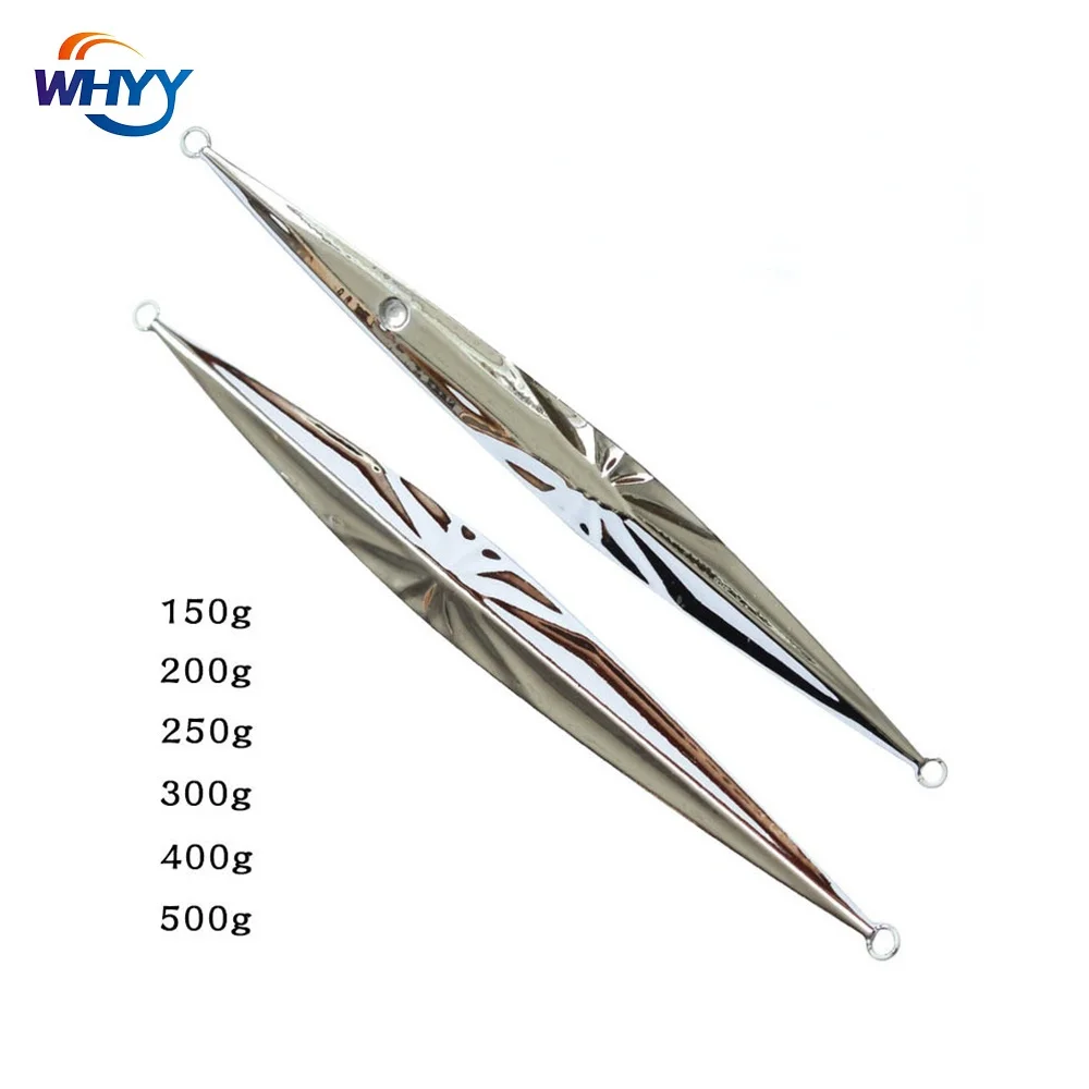 

WHYY New Fishing Needle Jig Long Metal Rattle Lure 150g-500g Sinking Slow Jigging Shore Spoon Artificial Tackle for sea fishing