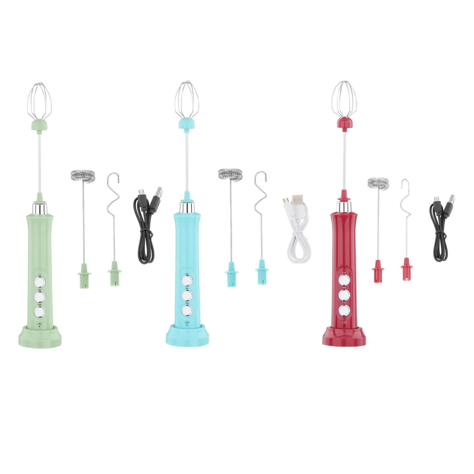 

Portable Electric Milk Frother Mixer Blender Coffee Frother Mixer 3-Speed Adjustable Electric Foam Maker for Cream Coffee Matcha