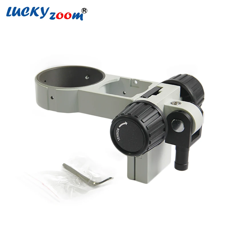 76MM Stereo Microscope Focus Arm Portable Ring Arbor Stand Bracket Lifting Focus Arm For Binocular Trinocular Microscopio