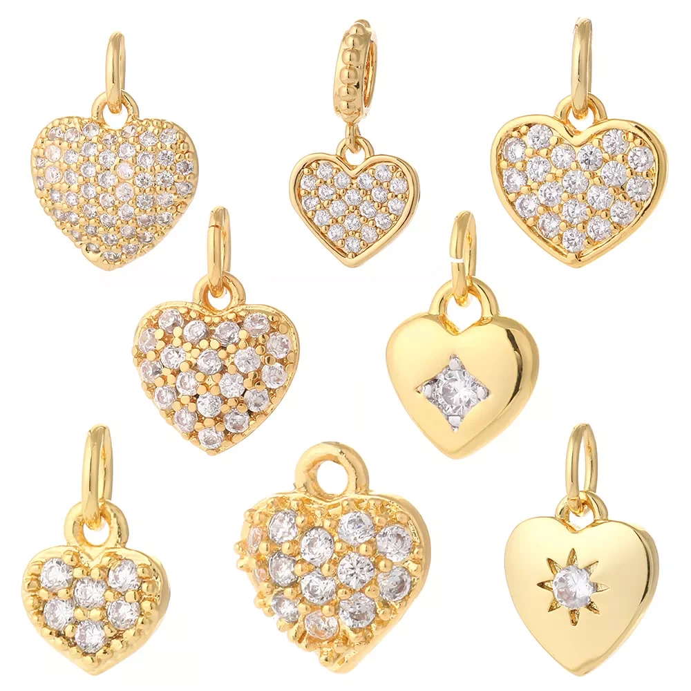 

Hearts Pendant Charms for Jewelry Making Cute Love Shape Design Charm Jewelry Charms for Earrings Necklace Bracelet Make Copper