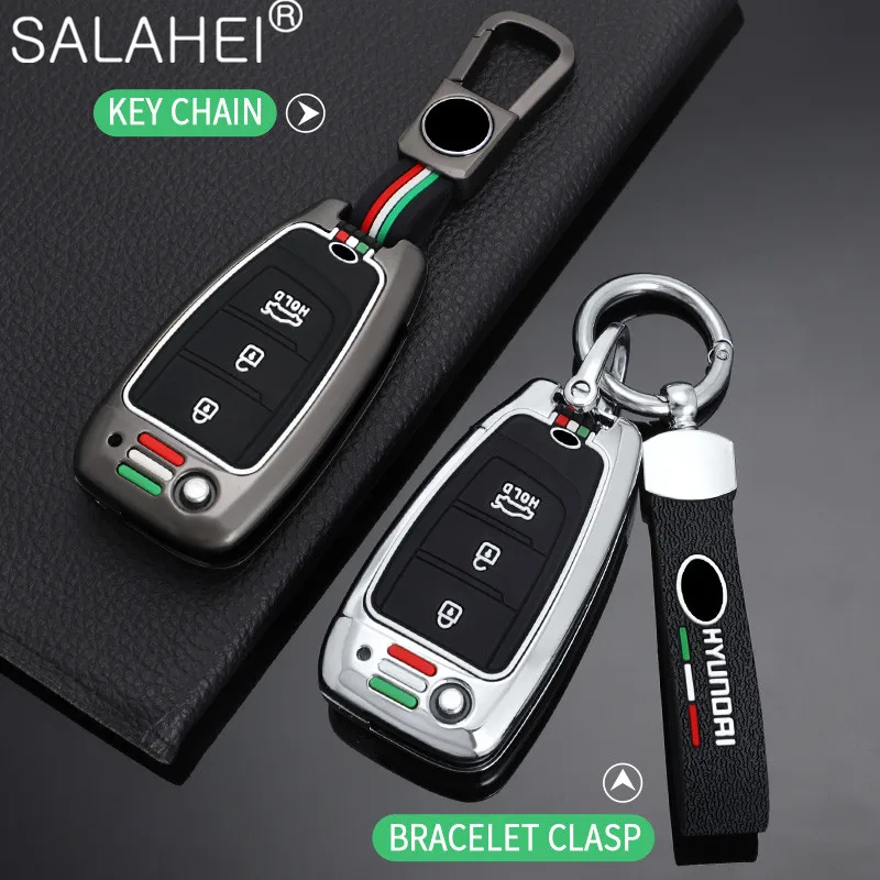 

Zinc Alloy Car Key Remote Cover Case Fob For Hyundai Sonata Solaris Solarium 2017 2018 2019 2020 Fe Verna Tucson i35 i40 Genesis