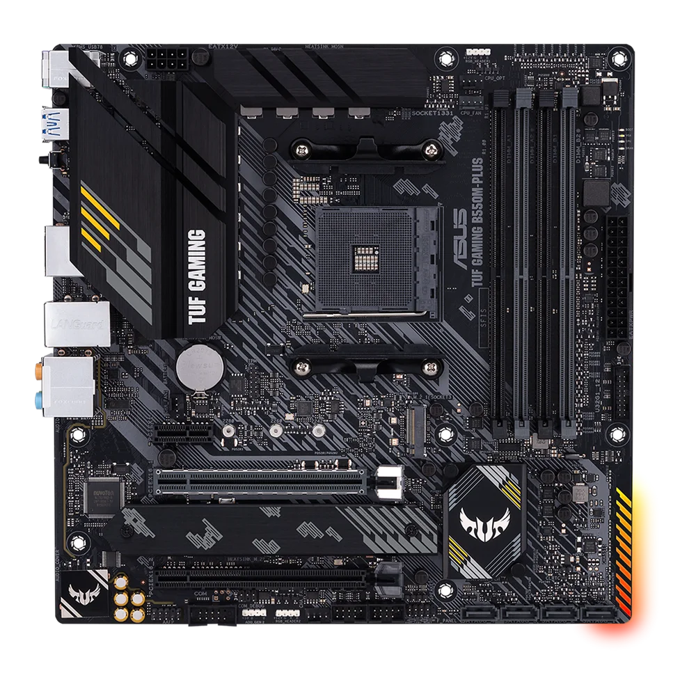 

ASUS TUF GAMING B550M-PLUS AMD B550 Ryzen AM4 Micro ATX Gaming Motherboard, PCIe 4.0, Dual M.2, 10 DrMOS power stages,2.5Gb Port