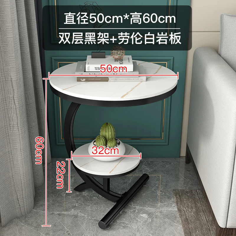Итальянский минималистичный круглый комбинированный кофейный столик для