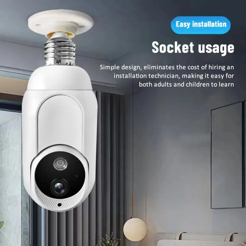 

New Bulb Head E27 Camera Full HD Surveillance Support Tf Card WiFi Remote Viewing Cam IR Night Vision Voice Record Camera