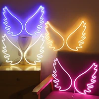 neon light acrylic wing led neon signs room wall decor night light for bedroom wedding party christmas decorations lamp