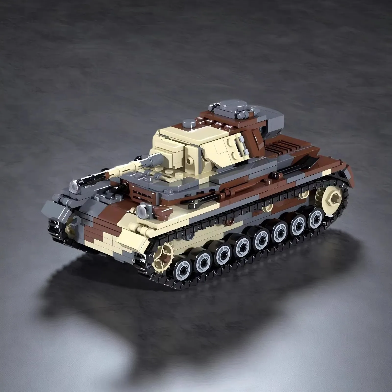 Фото Креативный конструктор серии Military: Немецкий танк Panzer IV D-типа, MOC, детские сборные игрушки, подарок на день рождения для мальчика, украшение №2