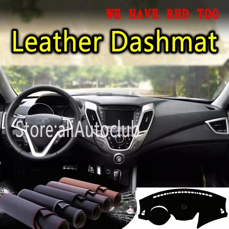 

For Hyundai Veloster 2011 2012 2013 2014 2015 2016 2017 Leather Dashmat Dashboard Cover Dash Sunshade Carpet Custom Car Styling