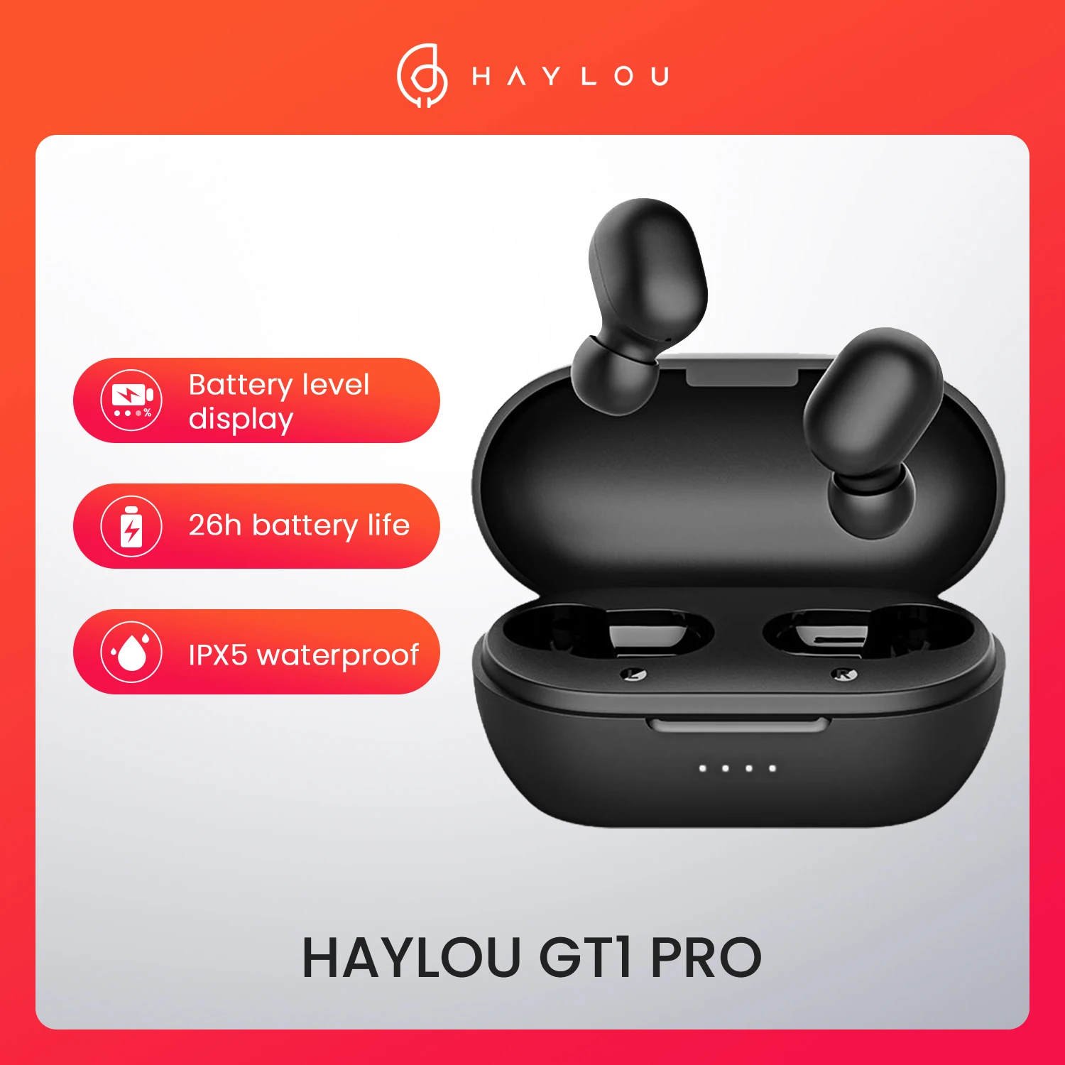 

Haylou GT1 Pro Long Battery HD Stereo TWS Bluetooth Earphones, Touch Control Wireless Headphones With Dual Mic Noise Isolation