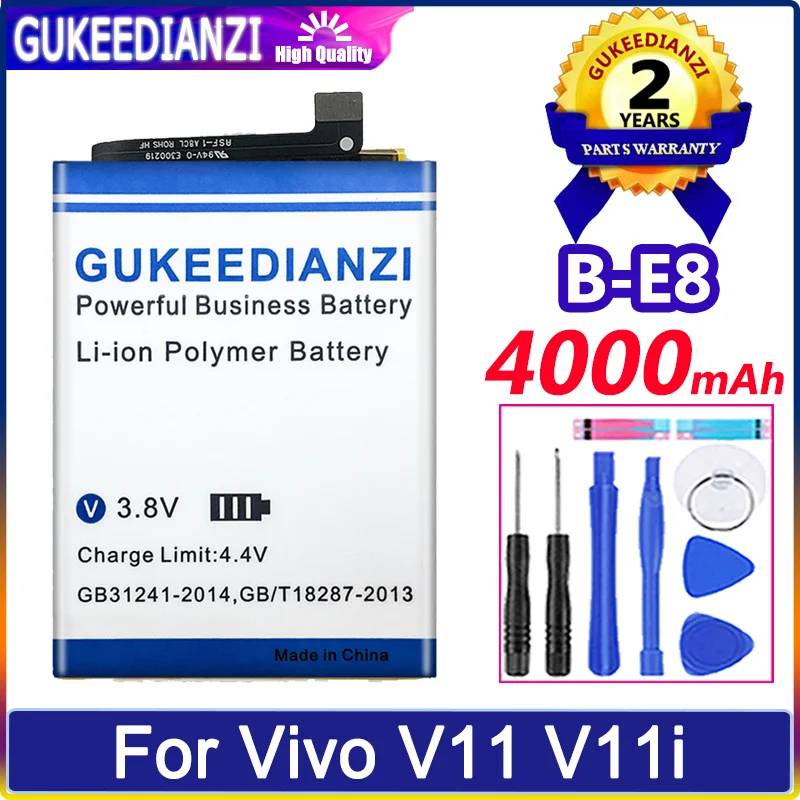 

GUKEEDIANZI Battery B-E8 4000mAh For Vivo 1806 V1813T V1813A V11 V11i Y97 Mobile Phone Bateria