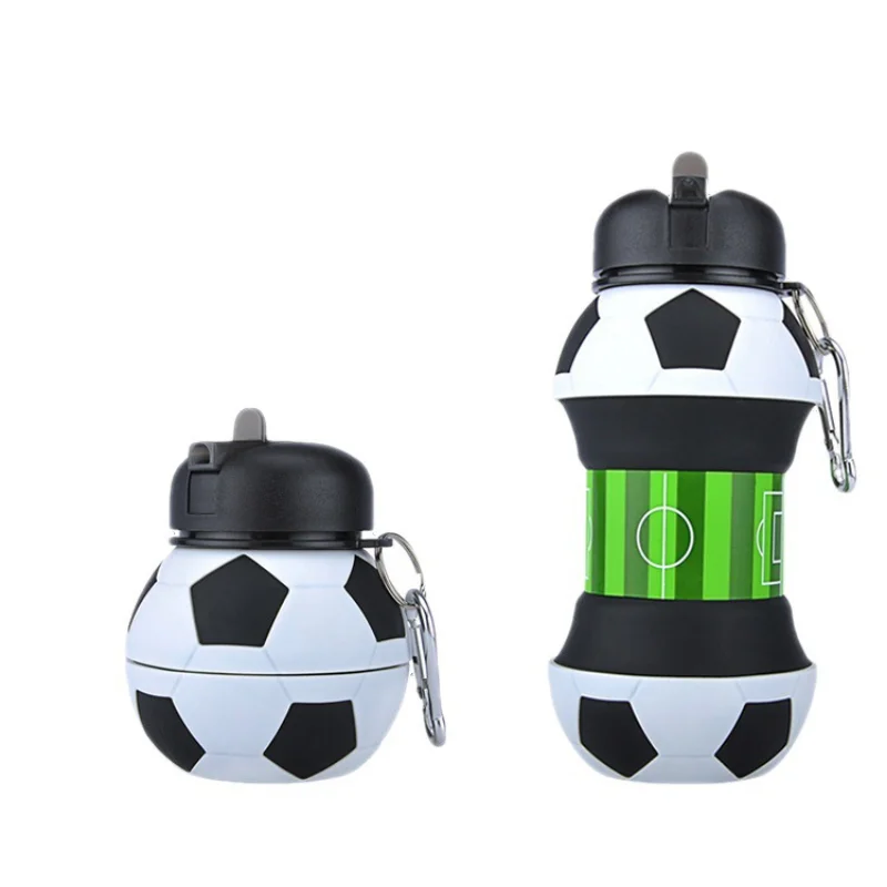 

Outdoor Sports Ball Kettles Home Silicone Folding Cups Creative Student Cups Portable, Fall Proof, Leak Proof Children's Cups
