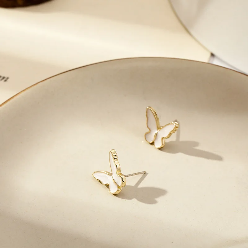 

S925 Sterling Silver Needle Butterfly Elegant & Casual Stud Earrings