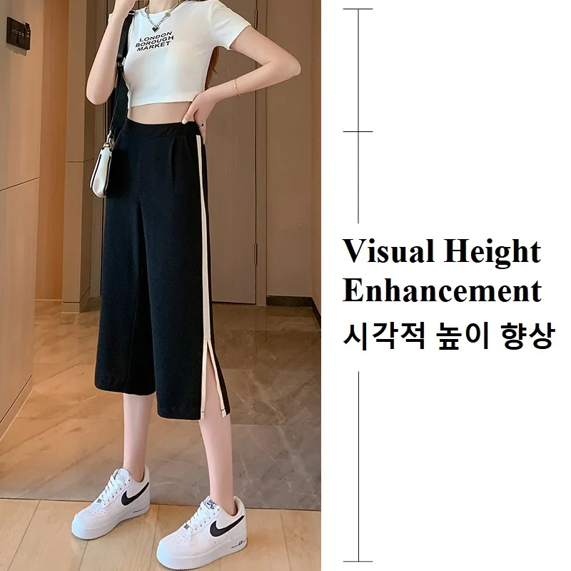 Shorts for Women Straight Loose Wide Leg Pants High Waist Casual Sweatpants Solid Trousers Y2K Summer Korean Fashion Capris
